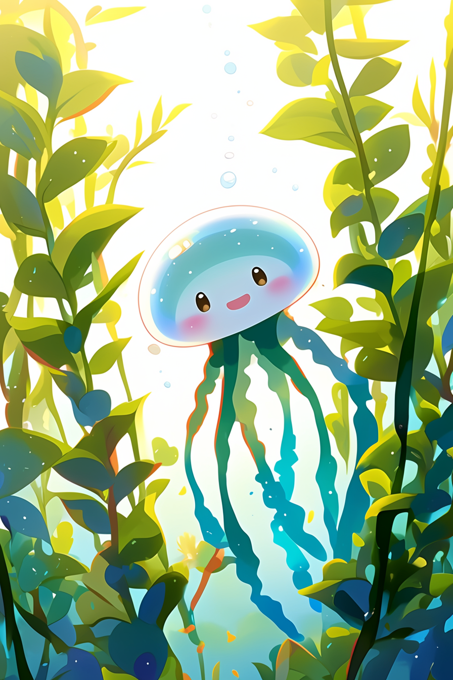 Jellyfish Dance in the Kelp Forest